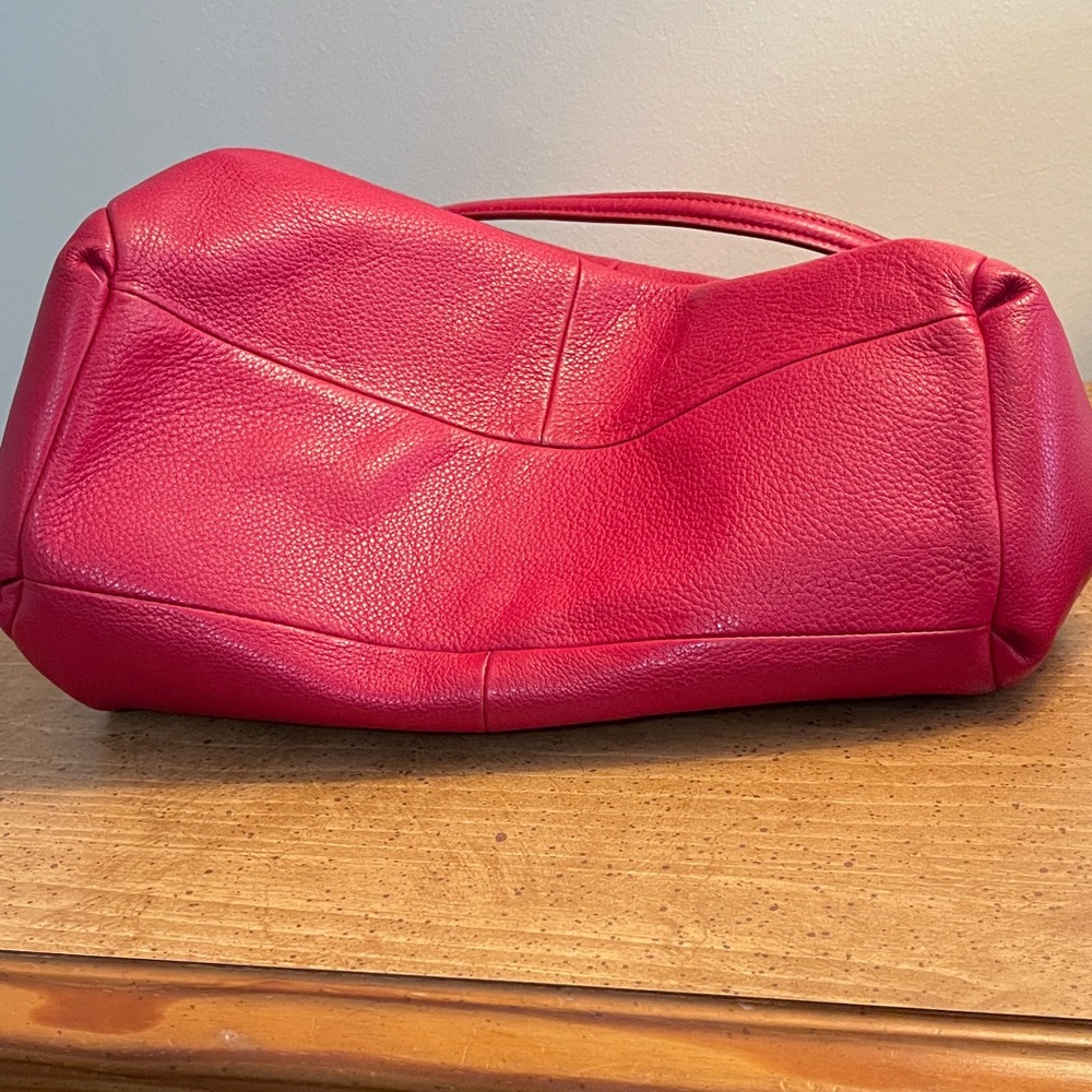 Coach Vibrant Red Leather Hobo Bag - Picture 6 of 6